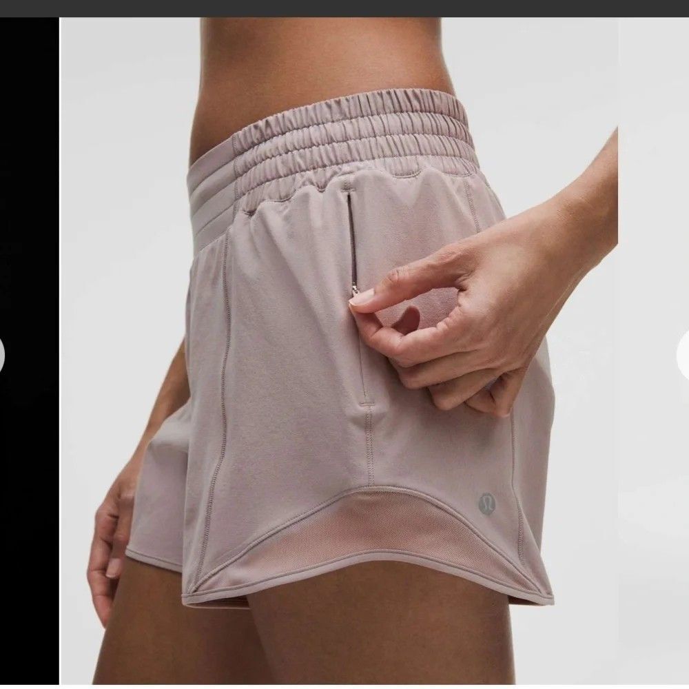 LULULEMON Women's Hotty Hot mauve gray 4" athletic shorts - size 10